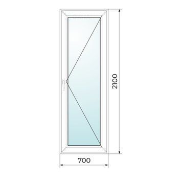 Дверь пластиковая 700х2100 (Стекло)