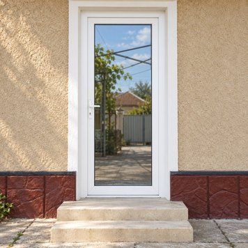 Пластиковая дверь со стеклопакетом, 700&times;2100 мм